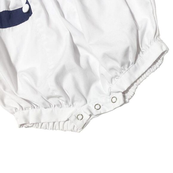 𝅺vintage Infants Embroidered Sailor Bubble Suit - Picture 3 of 6